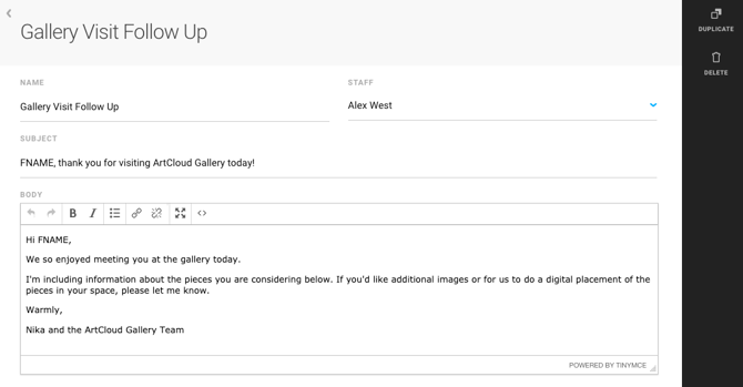 Creating an Email Template