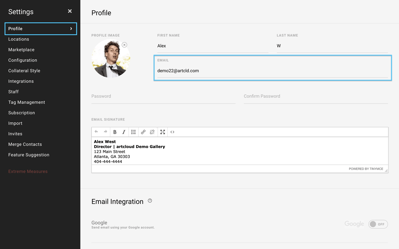 How can I change my email?