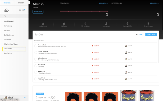 14 go to contacts page