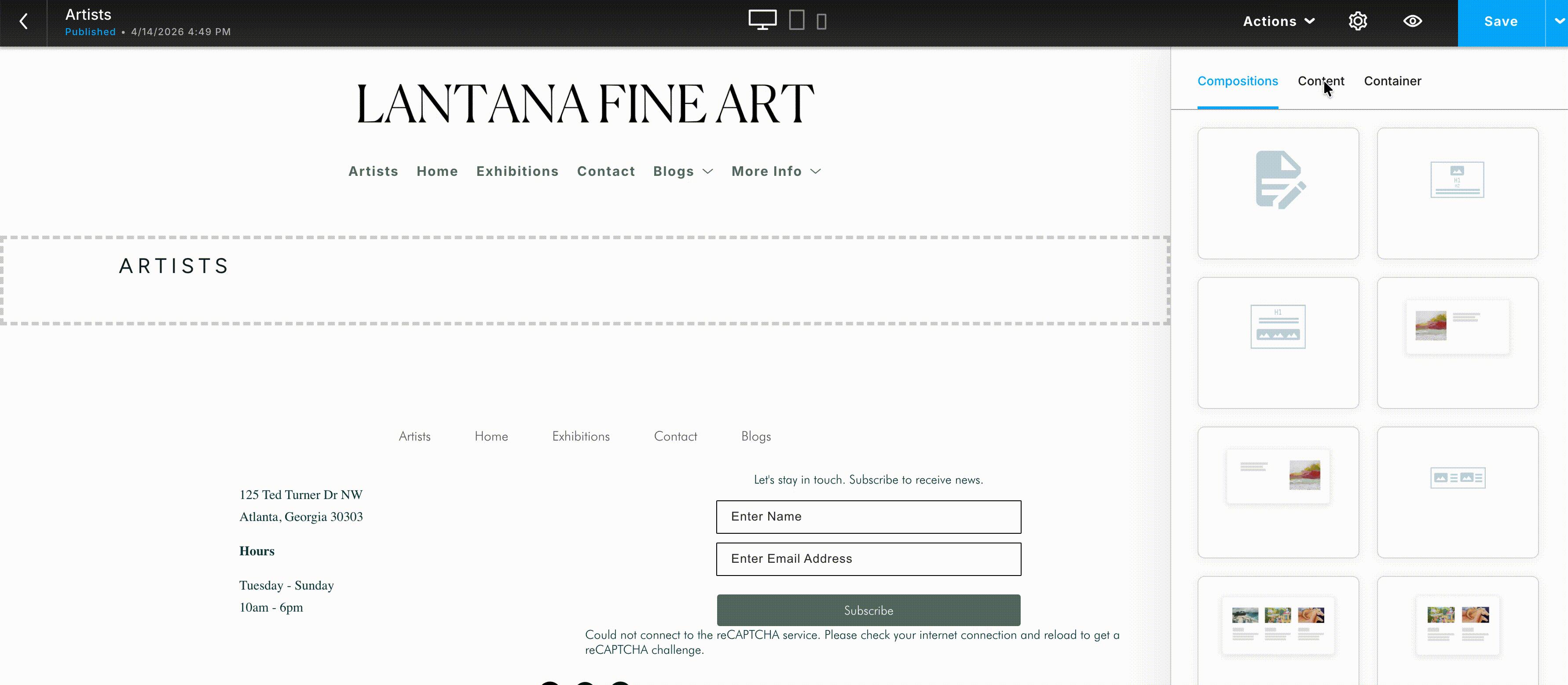 Artist List Block
