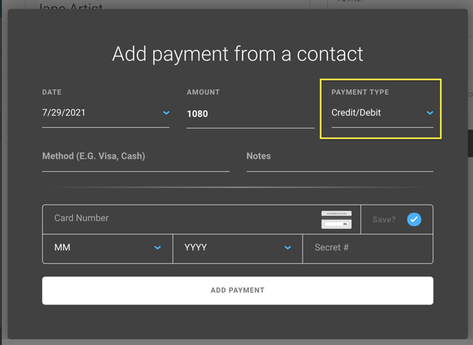 payment type