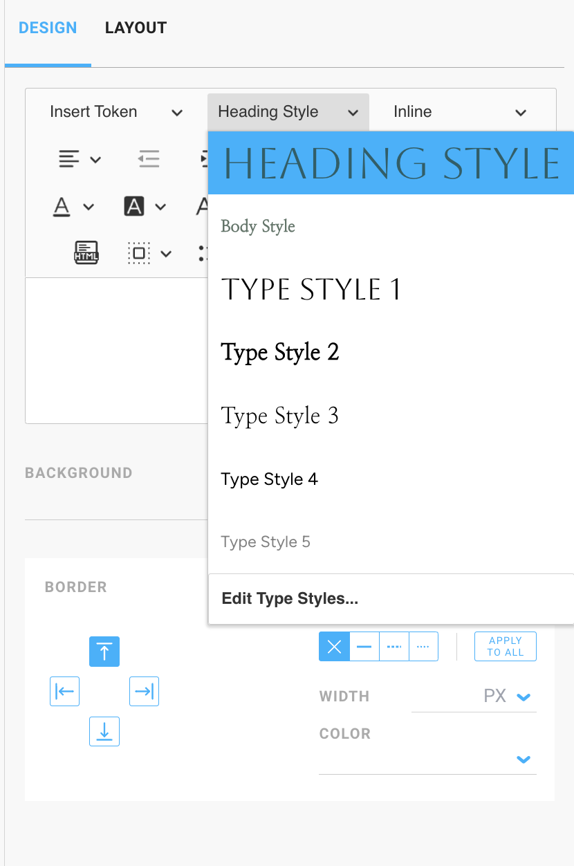 Create Page and Heading Styles for your Website