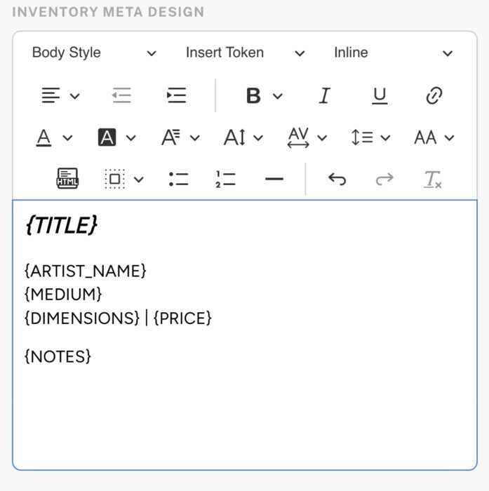 Meta Text Block